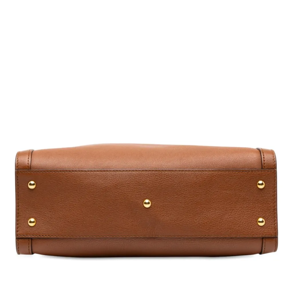 Gucci Medium Calfskin Bamboo Diana Satchel Brown Leather Very good - Inside View