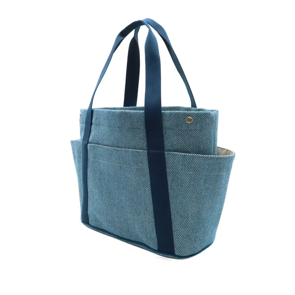 Hermès Toile Cabriole Nappy Bag Blue Very good - Back View