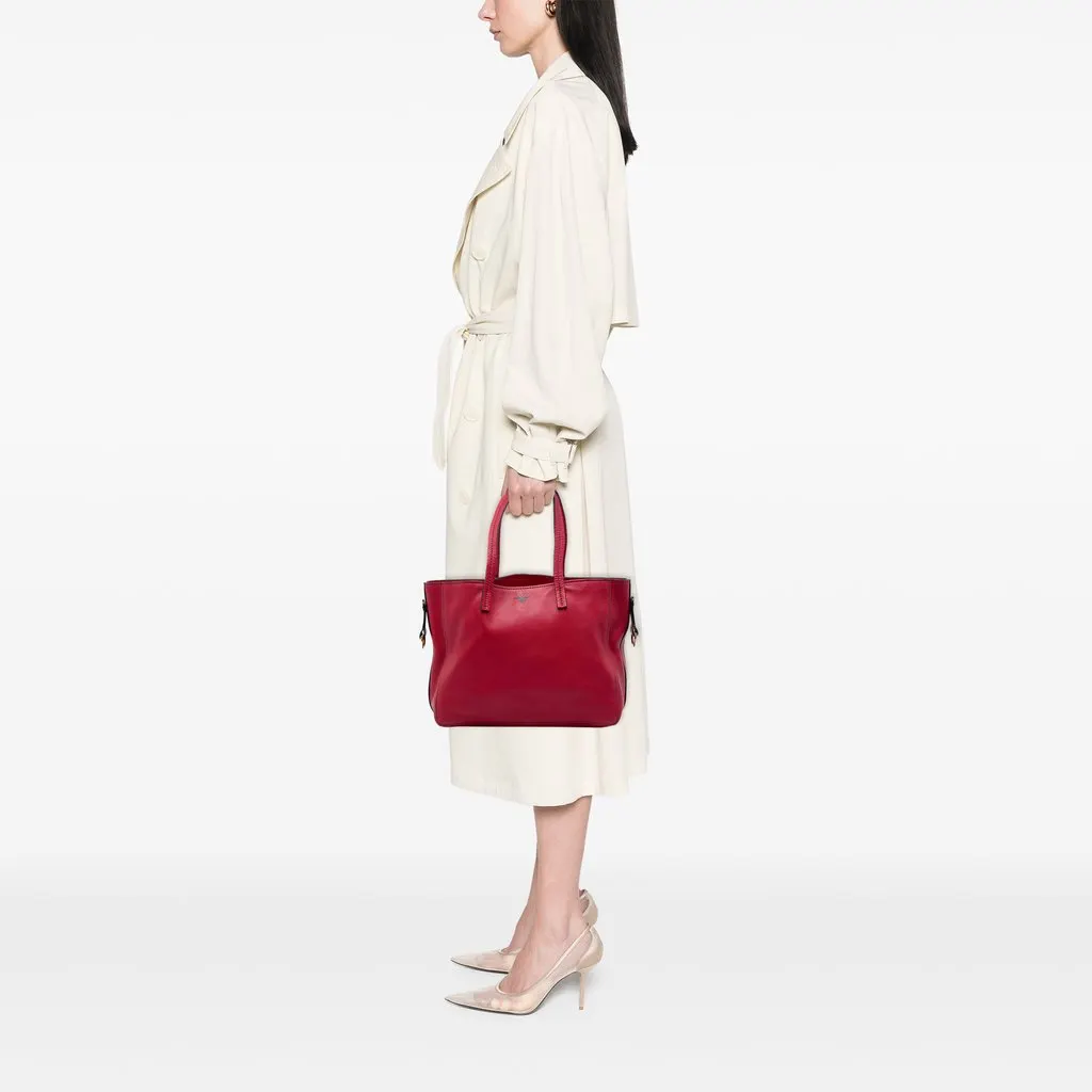 Dior Medium Grained Calfskin D Bee Shopper Tote Red Leather Very good - Box View