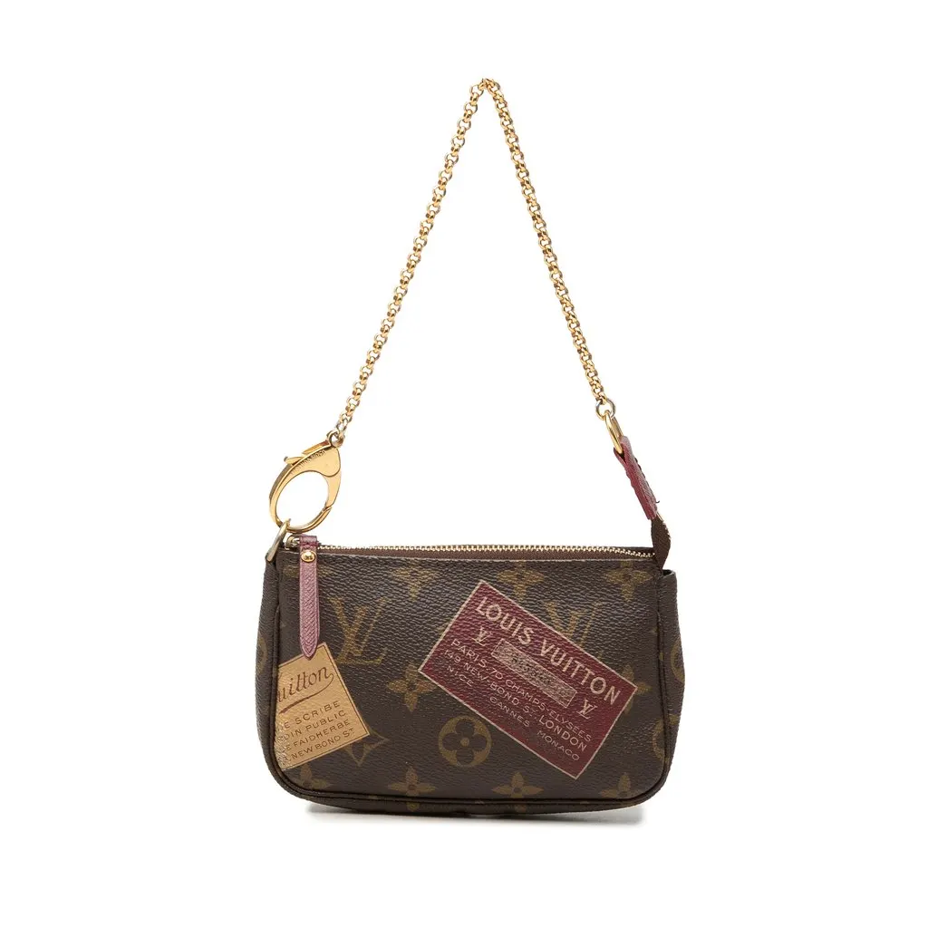 Louis Vuitton Monogram Trunks & Bags Mini Pochette Accessoires Brown Canvas Very good - Front View
