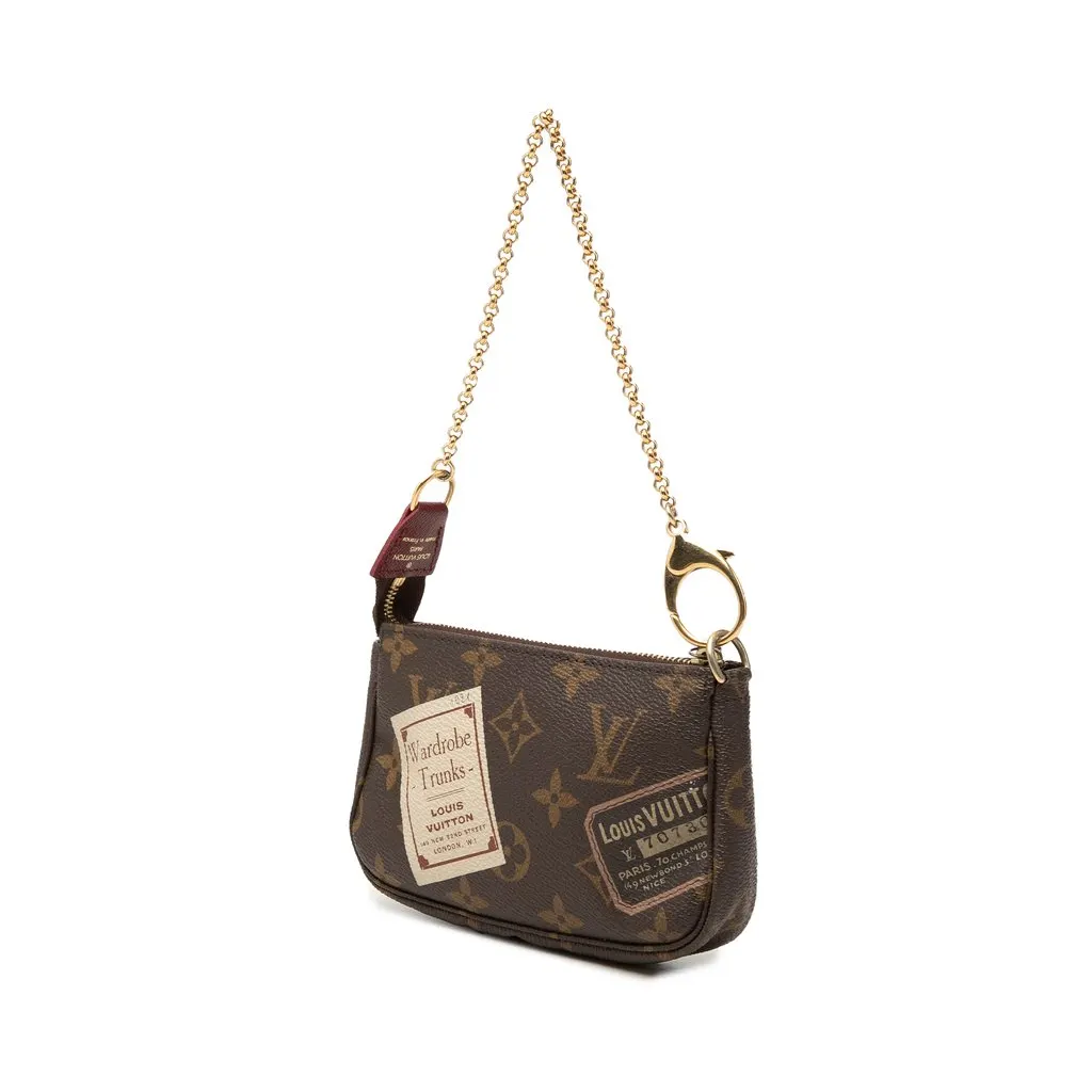 Louis Vuitton Monogram Trunks & Bags Mini Pochette Accessoires Brown Canvas Very good - Back View