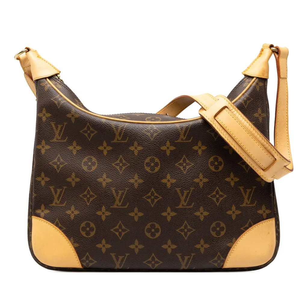 Louis Vuitton Monogram Boulogne 30 Brown Canvas Good - Front View