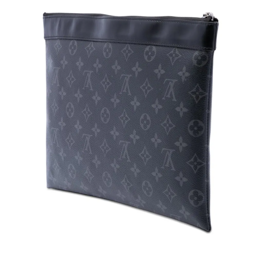 Louis Vuitton Monogram Eclipse Discovery Pochette GM Black Very good - Back View