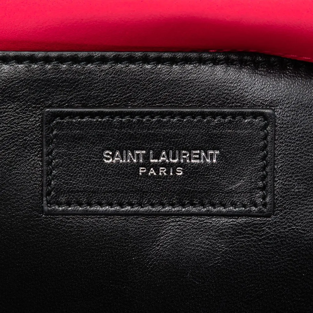 Saint Laurent Smooth Calfskin Monogram Cassandre Clutch Pink Leather Good - Box View