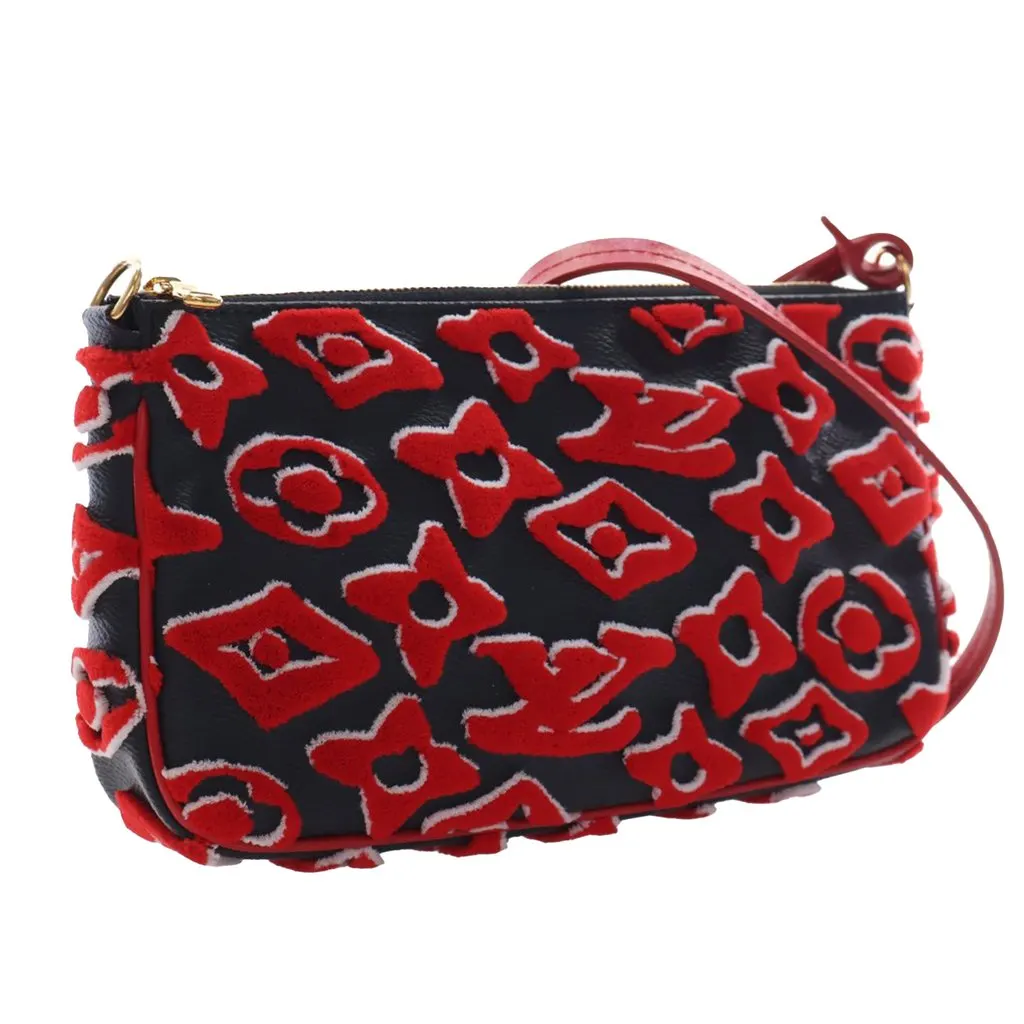Louis Vuitton Urs Fischer Monogram Tuffetage Pochette Accessoires Red Very good - Back View