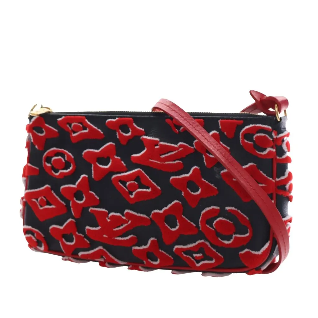 Louis Vuitton Urs Fischer Monogram Tuffetage Pochette Accessoires Red Very good - Inside View