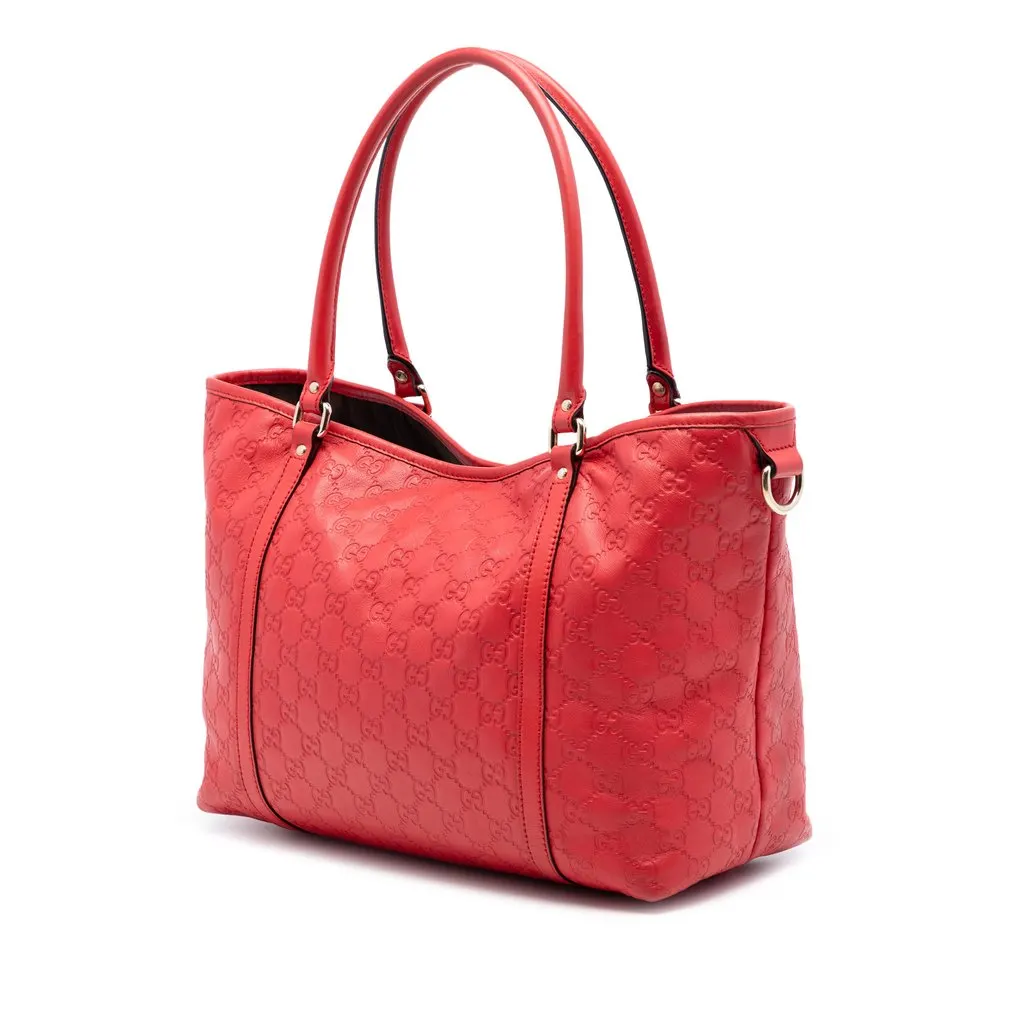Gucci Medium Guccissima Joy Tote Red Leather Very good - Back View