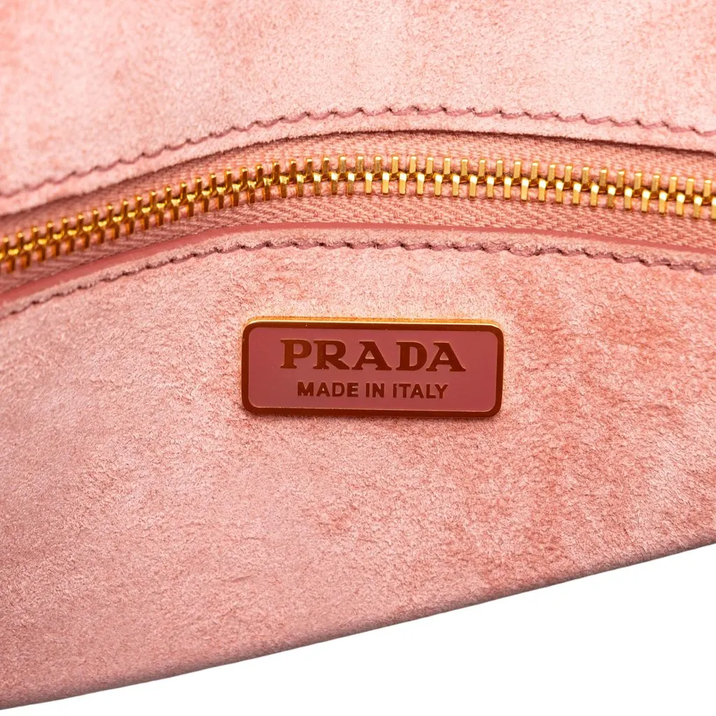 Prada City Calf Pionniere Saddle Bag White Leather Good - Box View