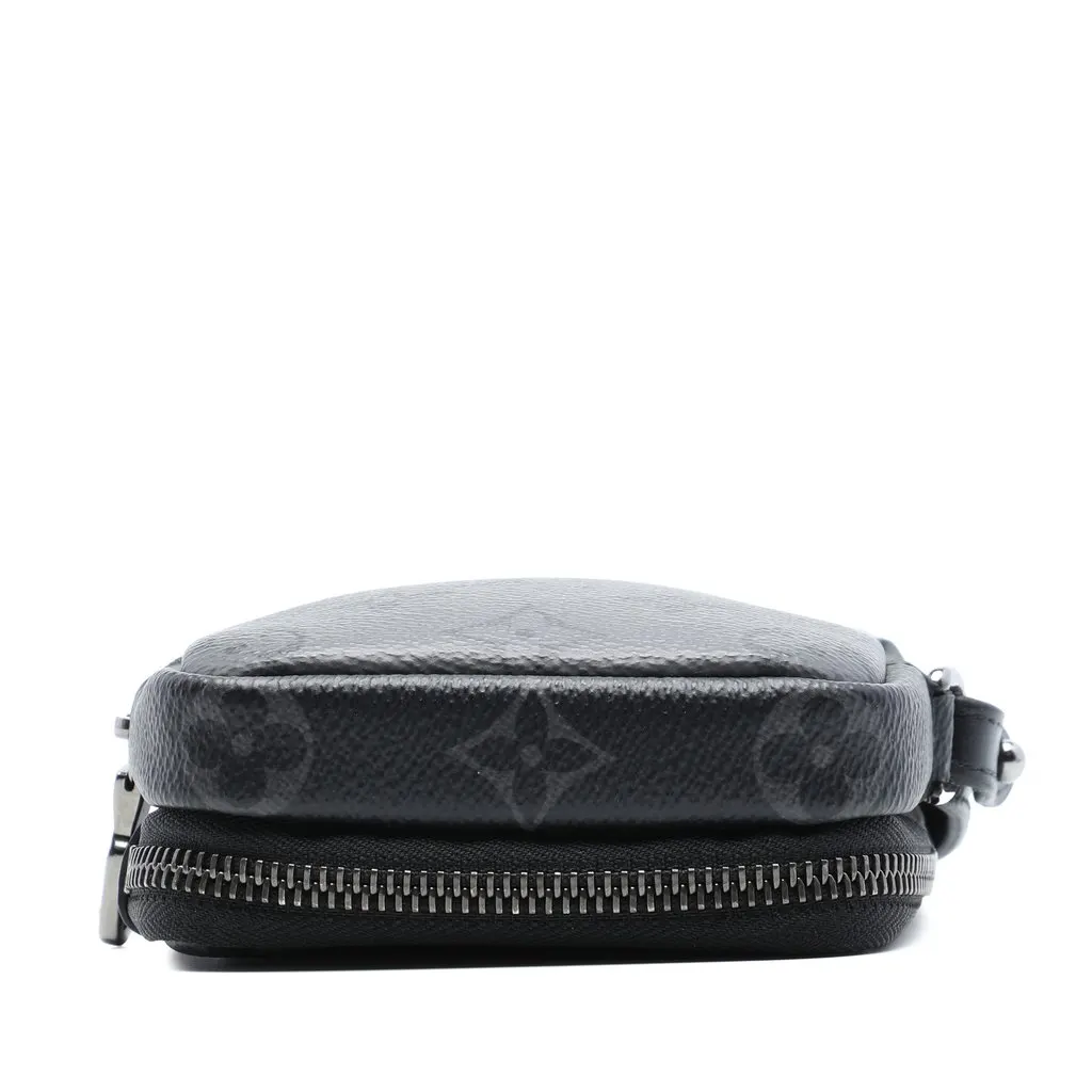 Louis Vuitton Monogram Eclipse Reverse Double Phone Pouch Black Very good - Inside View