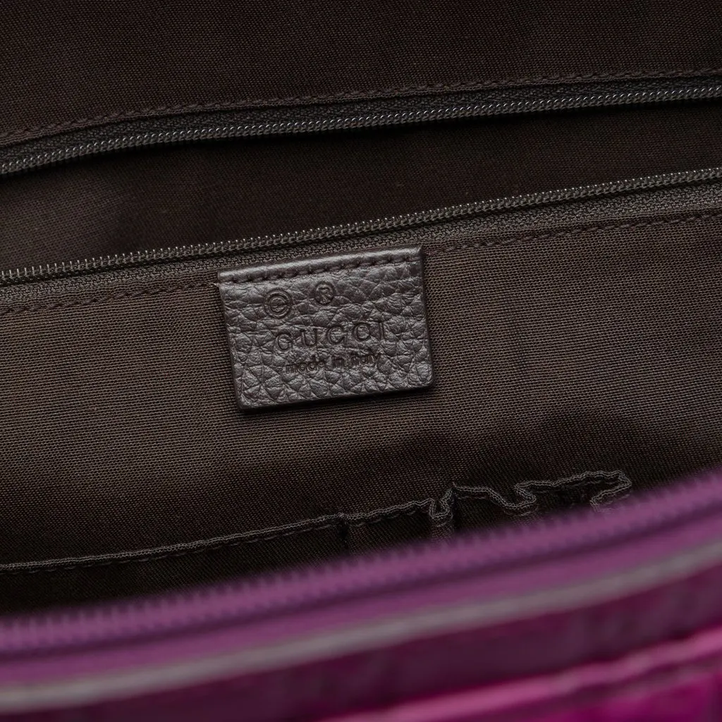 Gucci Guccissima Business Bag Purple Leather Good - Box View
