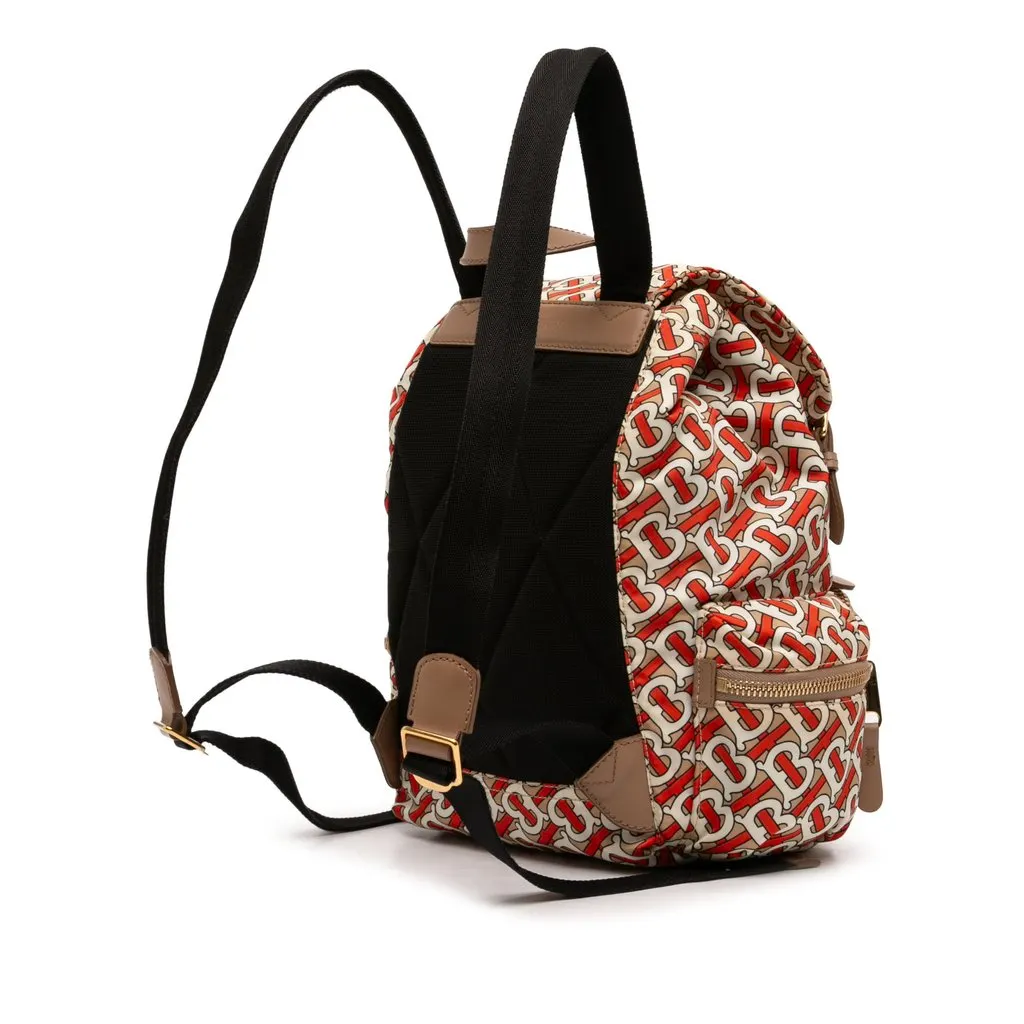 Burberry Medium TB Monogram Nylon Backpack Brown Very good - Back View