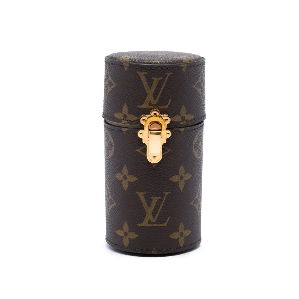 Louis Vuitton Monogram 100ML Fragrance Travel Case Brown Canvas Very good - Front View