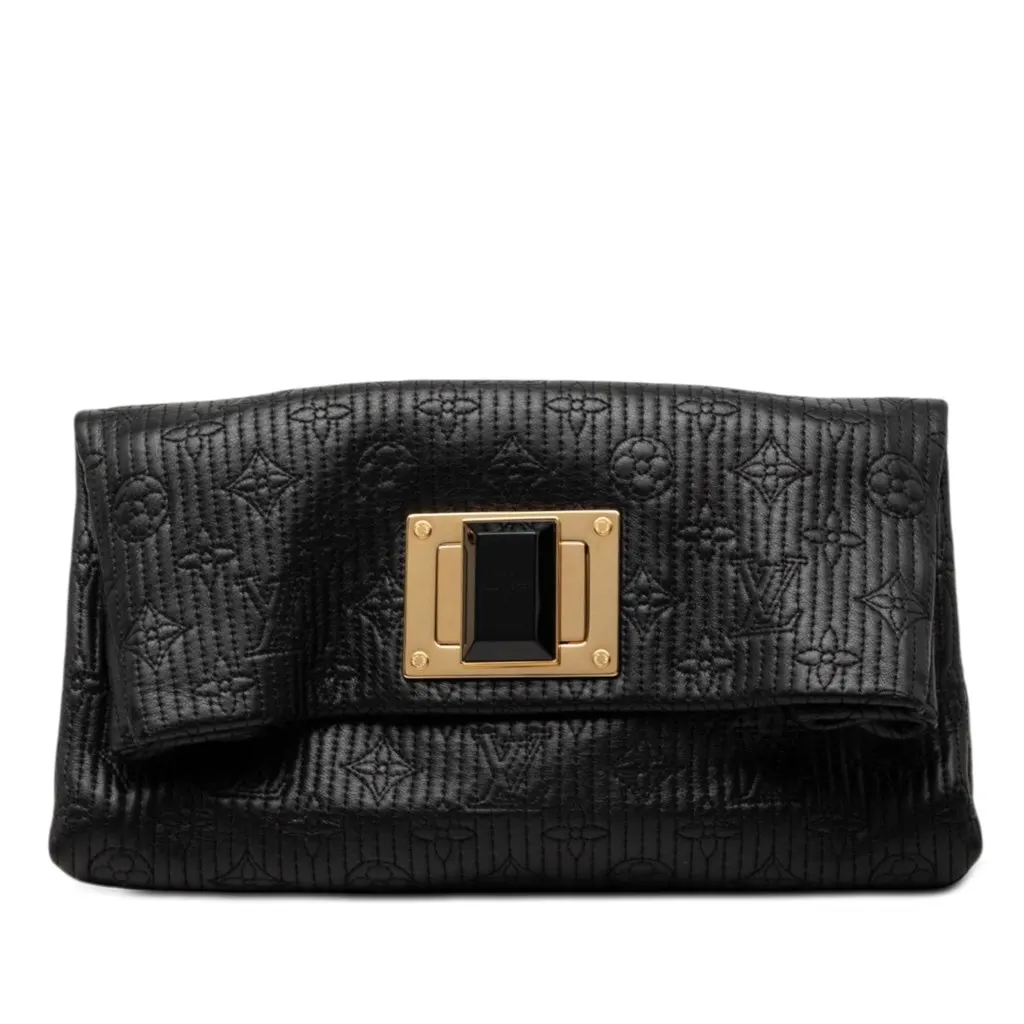 Louis Vuitton Monogram Pochette Altair Black Leather Very good - Front View