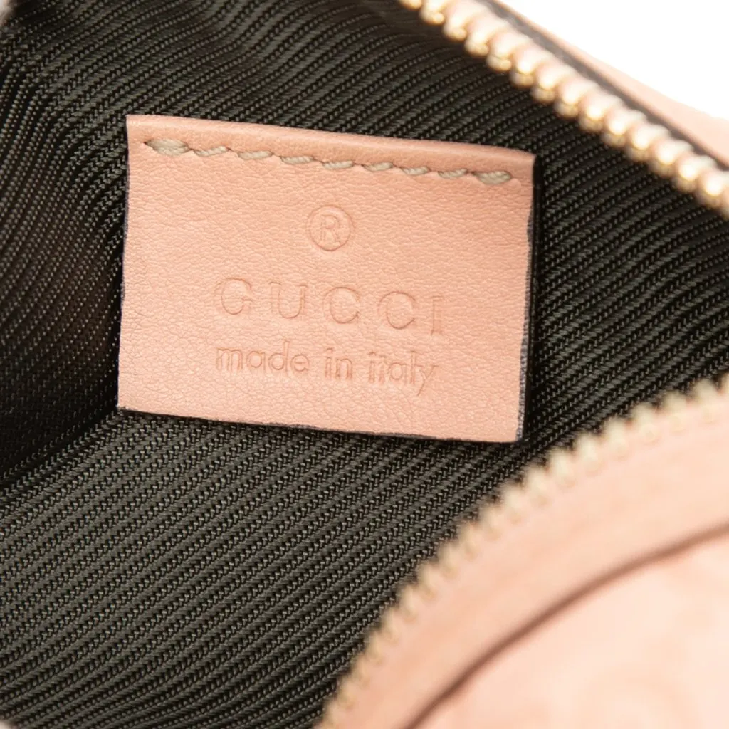 Gucci Guccissima Cosmetic Pouch Pink Leather Very good - Box View