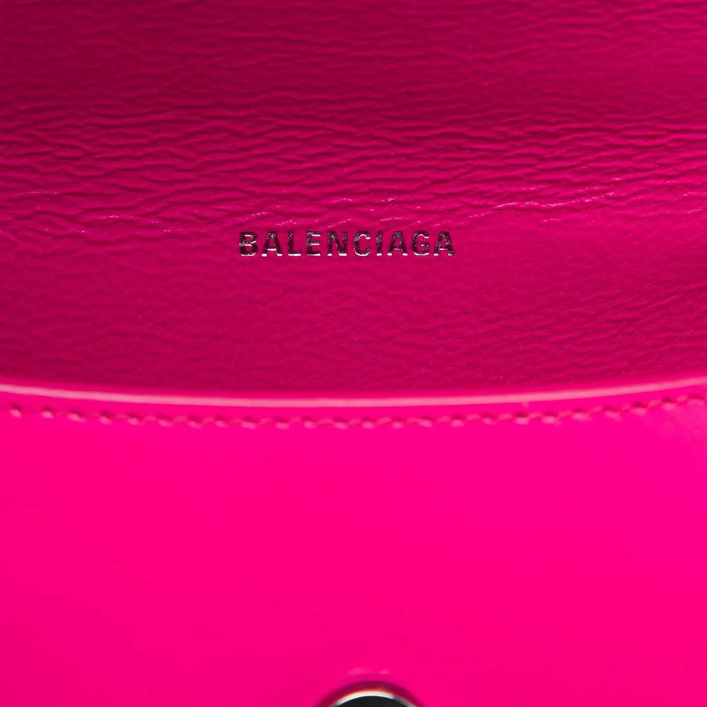 Balenciaga Calfskin Hourglass Top Handle Bag XS Pink Leather Very good - Box View