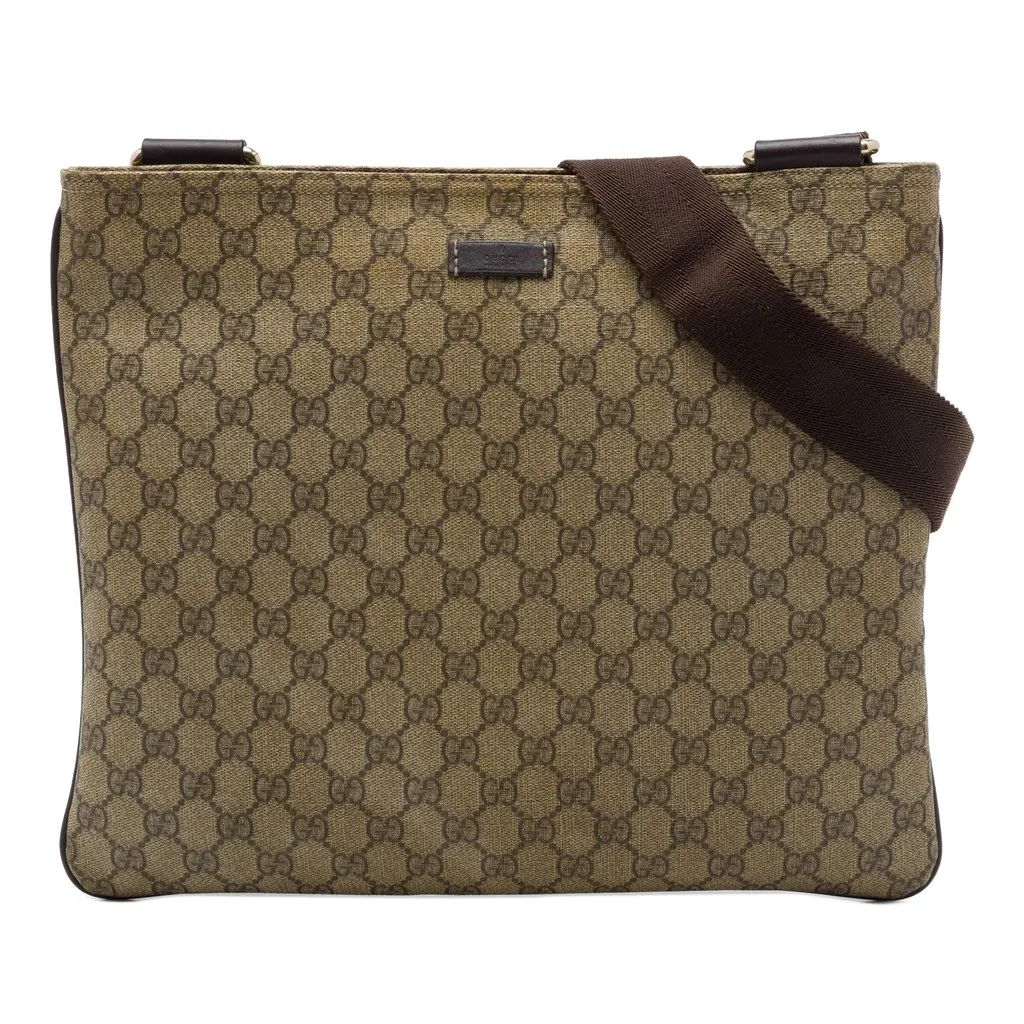 Gucci GG Supreme Crossbody Beige Canvas Very good - Front View