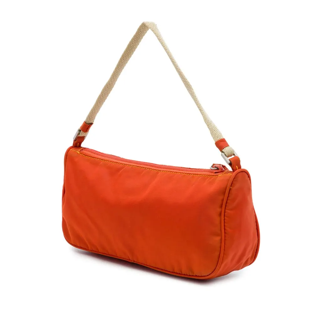 Prada Tessuto Pochette Orange Polyamide Very good - Back View