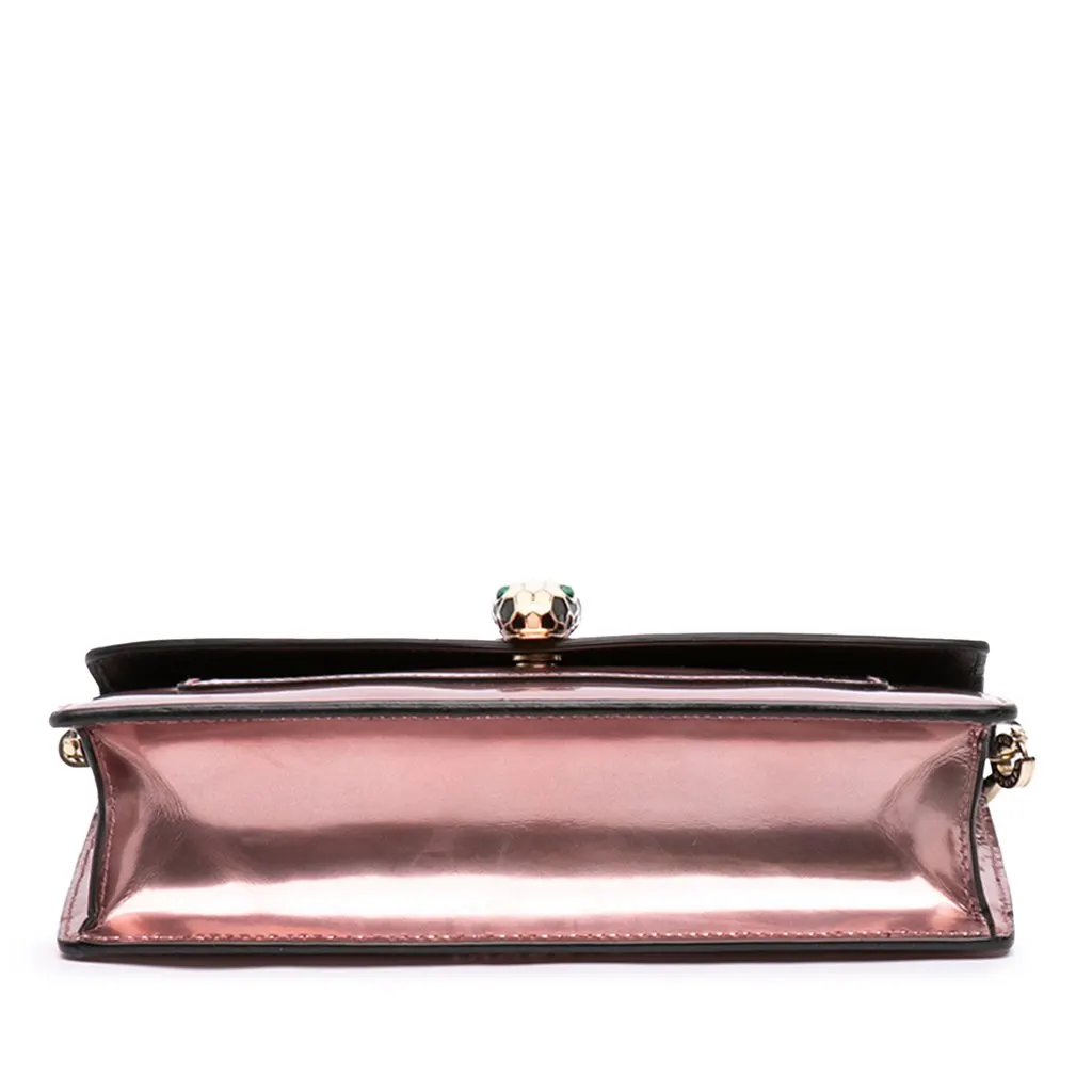 Bvlgari Patent Serpenti Forever Wallet on Chain Pink Leather Very good - Inside View