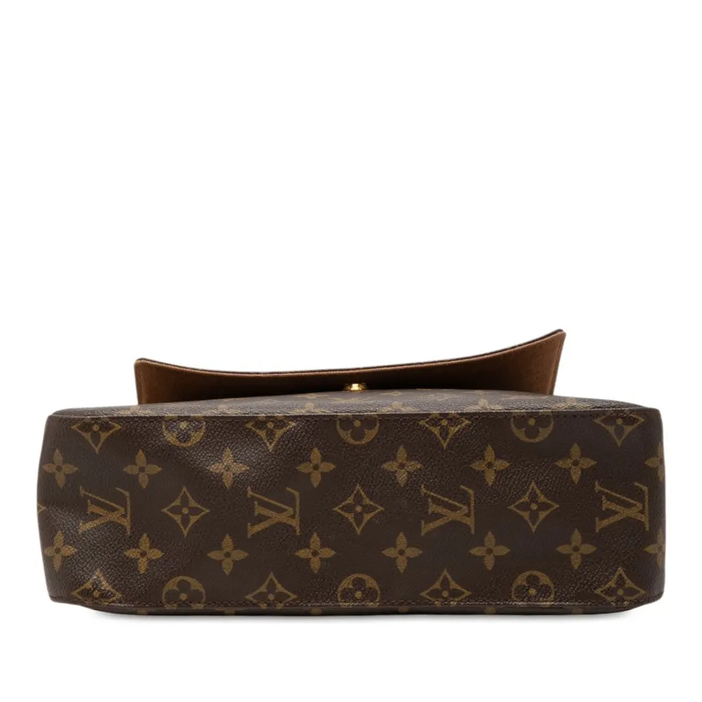 Louis Vuitton Monogram Mini Looping Brown Canvas Good - Inside View