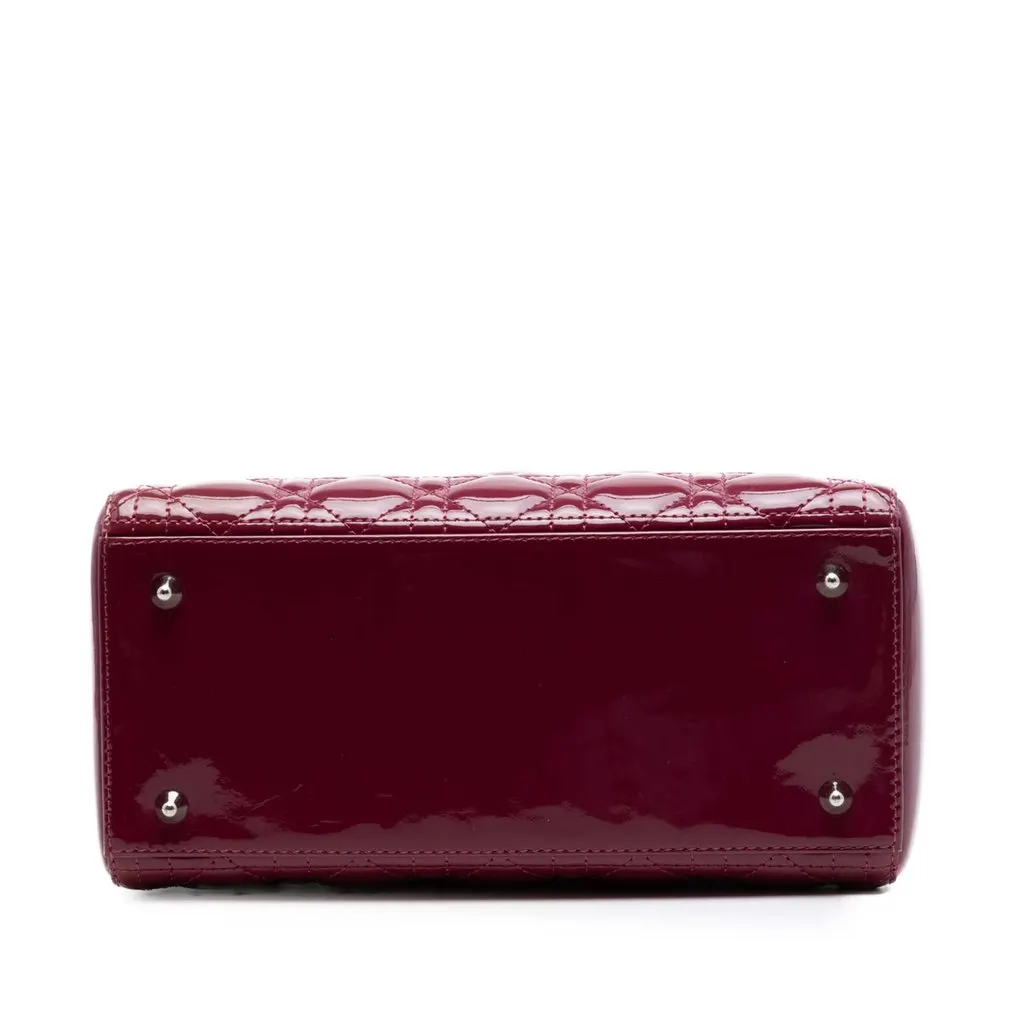 Dior Medium Patent Cannage Lady Dior Red Leather Very good - Inside View