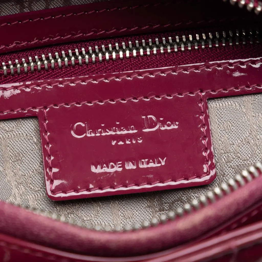Dior Medium Patent Cannage Lady Dior Red Leather Very good - Box View