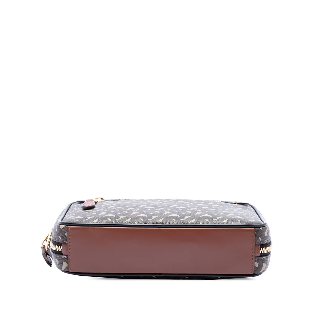 Burberry TB Monogram E-Canvas Camera Bag Brown Very good - Inside View