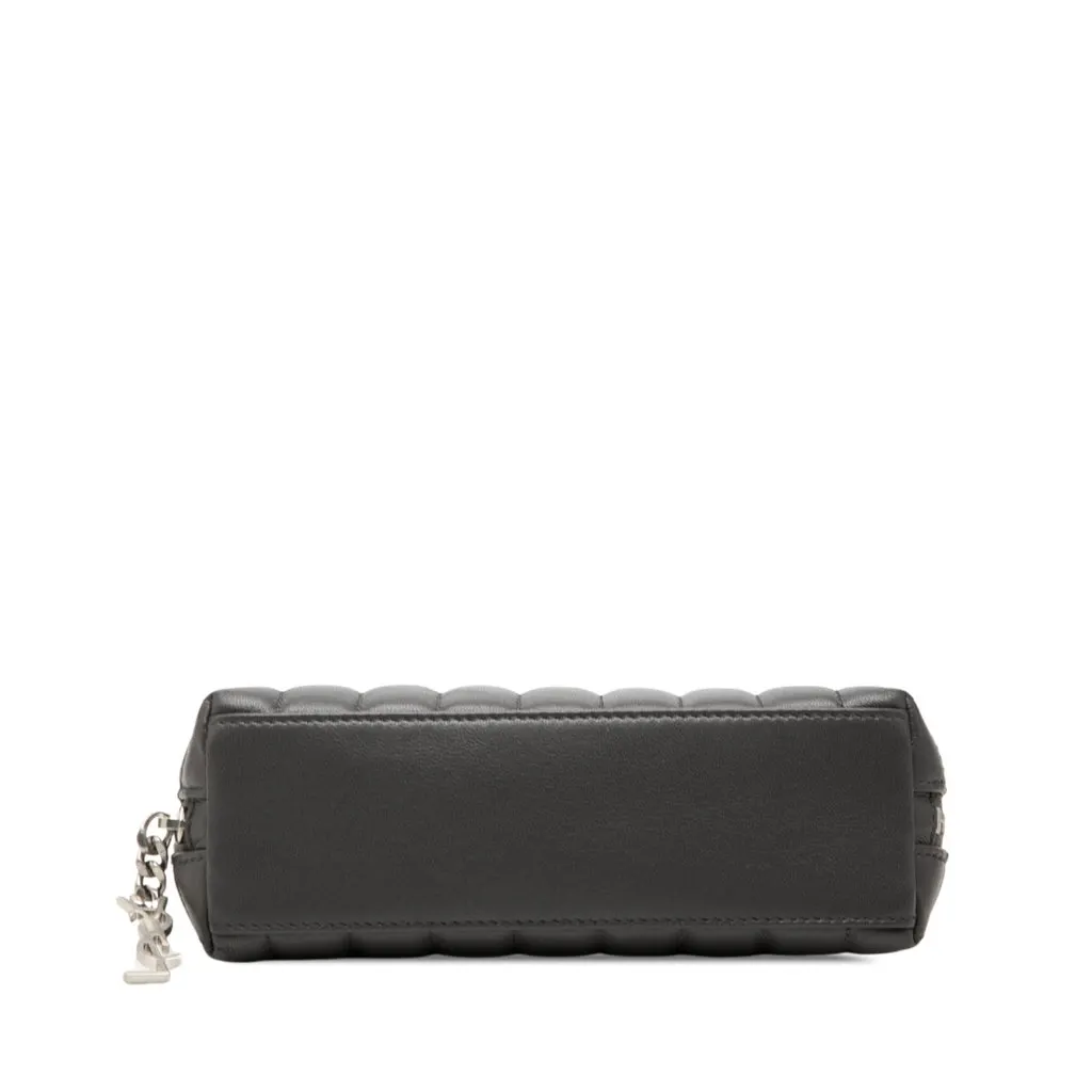 Saint Laurent Matelasse Lambskin Monogram Loulou Cosmetic Case Black Leather Very good - Inside View