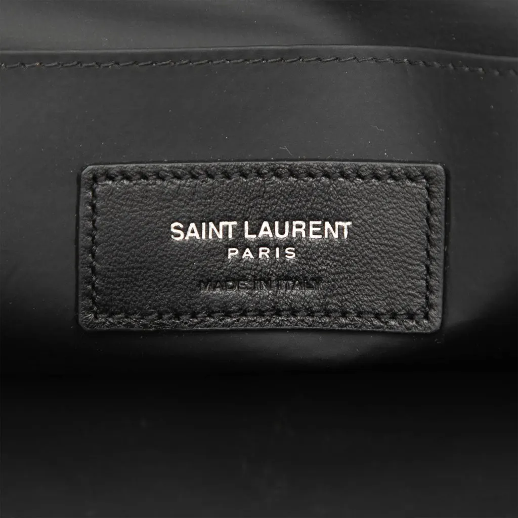 Saint Laurent Matelasse Lambskin Monogram Loulou Cosmetic Case Black Leather Very good - Box View