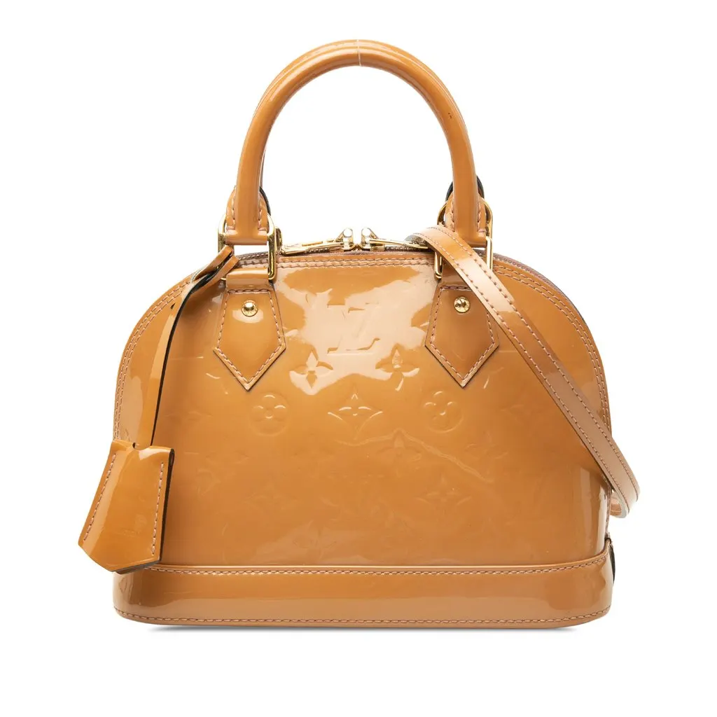 Louis Vuitton Monogram Vernis Alma BB Brown Leather Very good - Front View
