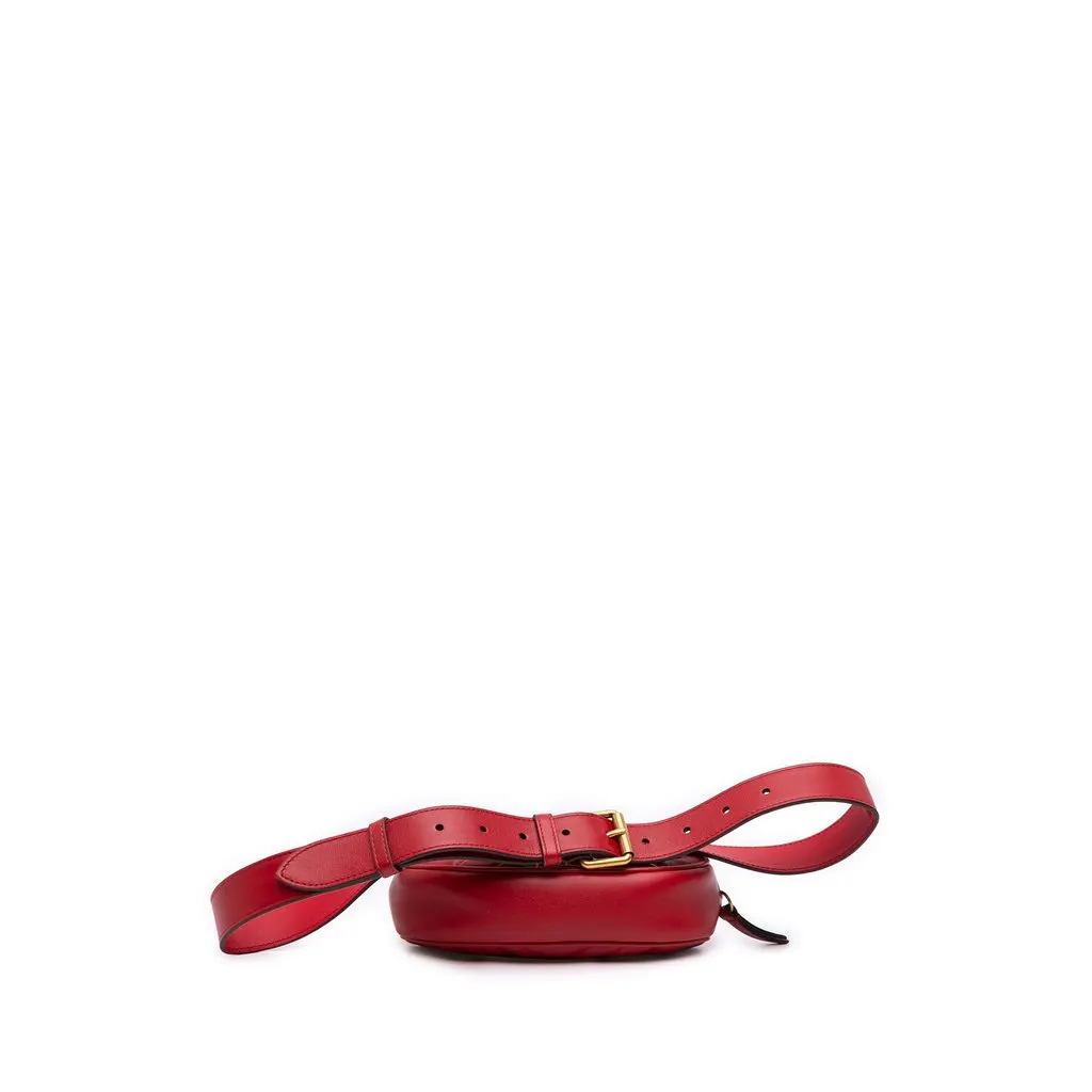 Gucci GG Marmont Matelasse Calfskin Belt Bag Red Leather Very good - Inside View