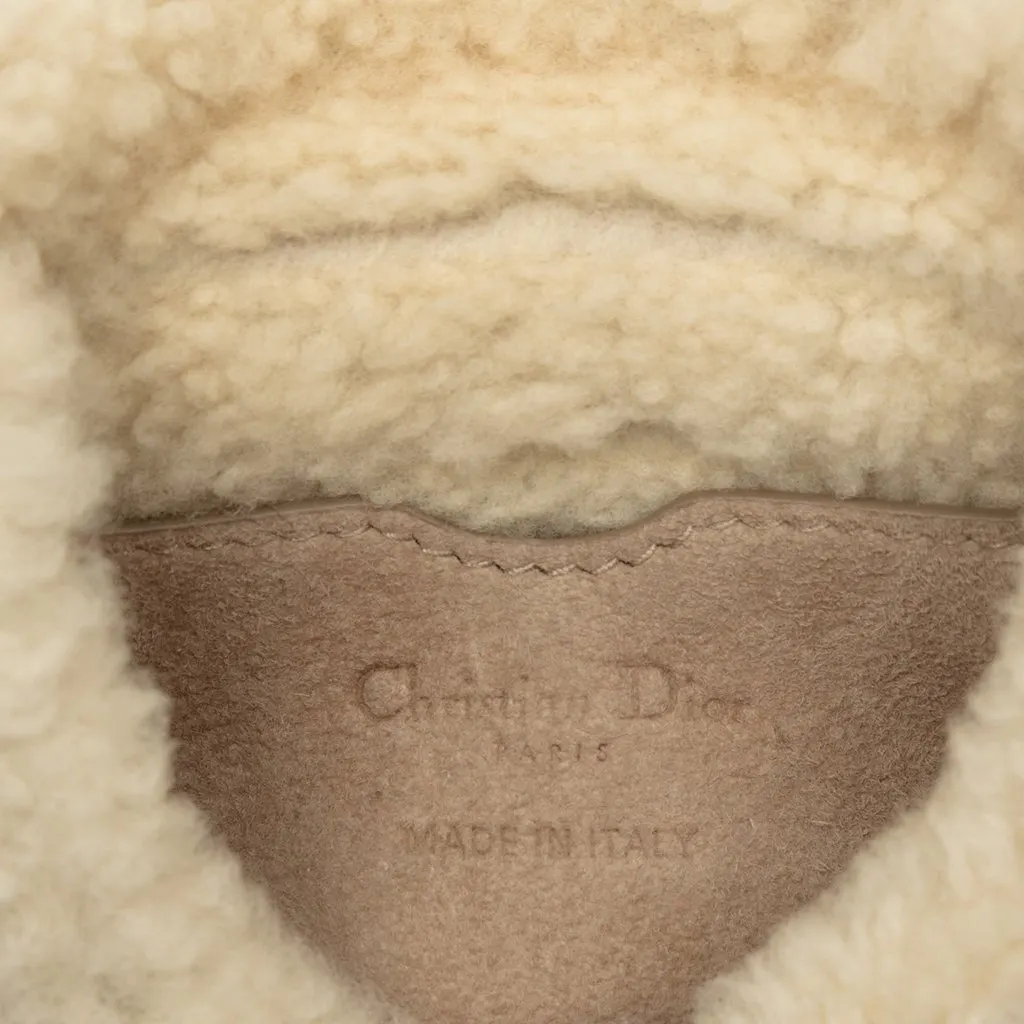 Dior Small Suede Shearling Bobby Crossbody Beige Suede Very good - Box View