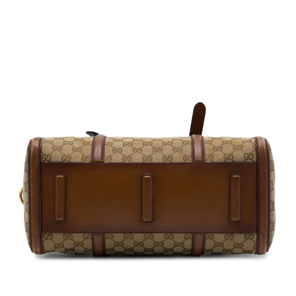 Gucci Medium GG Canvas Lady Web Boston Bag Beige Canvas Very good - Inside View