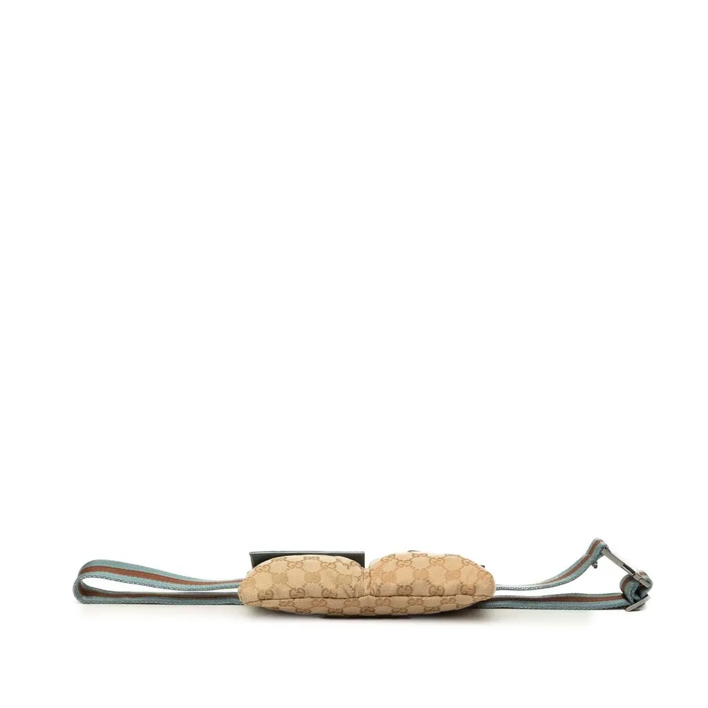 Gucci GG Canvas Web Double Pocket Belt Bag Beige Very good - Inside View