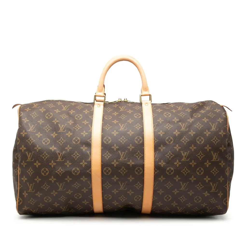 Louis Vuitton Monogram Keepall 55 Brown Very good - Front View