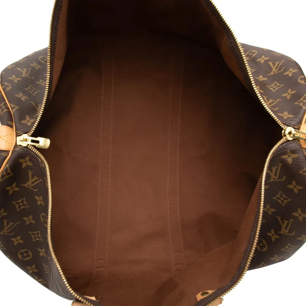 Louis Vuitton Monogram Keepall 55 Brown Very good - Model View