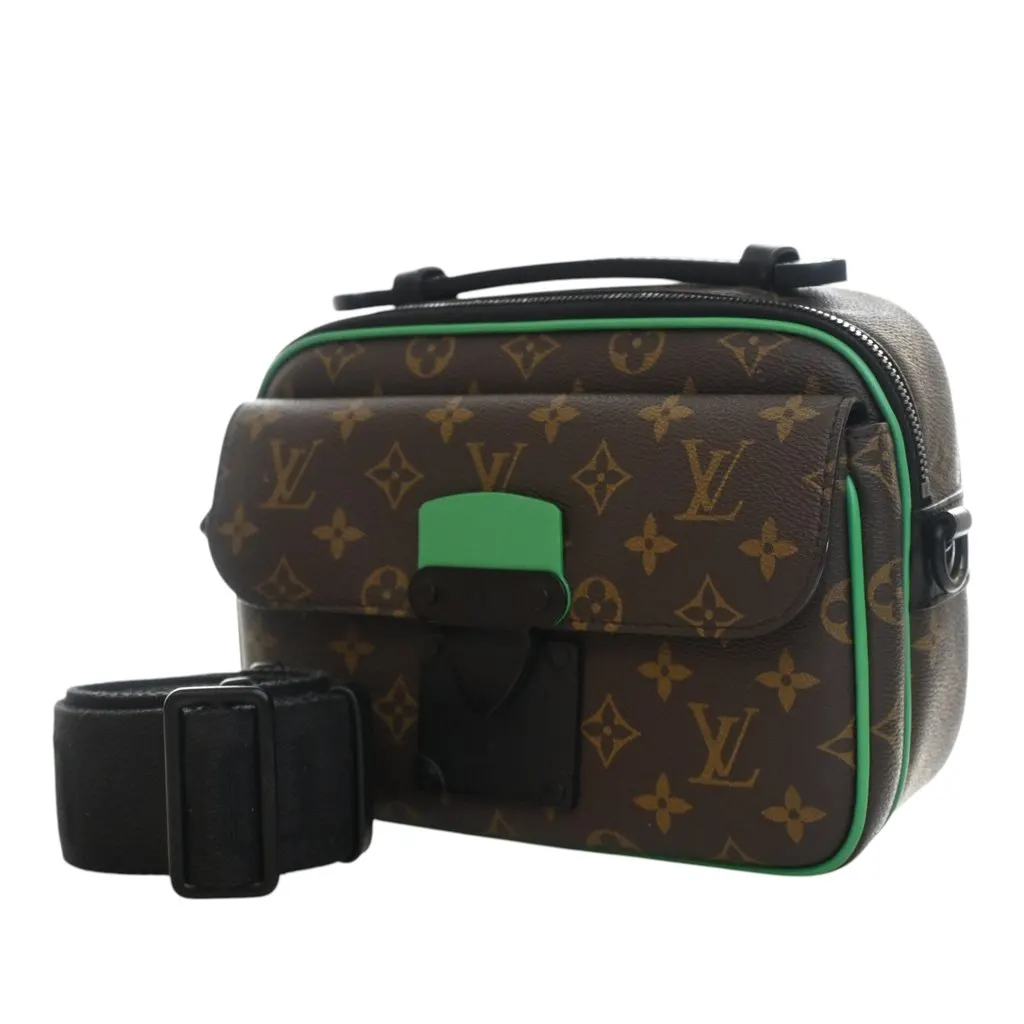 Louis Vuitton Monogram Macassar S Lock Messenger Bag Brown Very good - Inside View