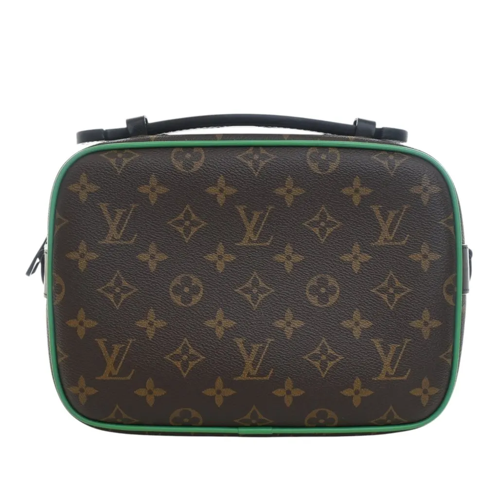 Louis Vuitton Monogram Macassar S Lock Messenger Bag Brown Very good - Model View