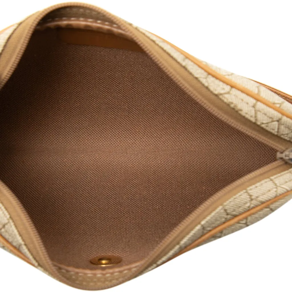 Dior Honeycomb Coated Canvas Crossbody Beige Canvas Good - Model View