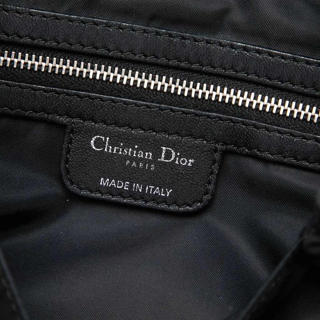 Dior Nylon Cannage Charming Lock Handbag Black Polyamide Very good - Box View