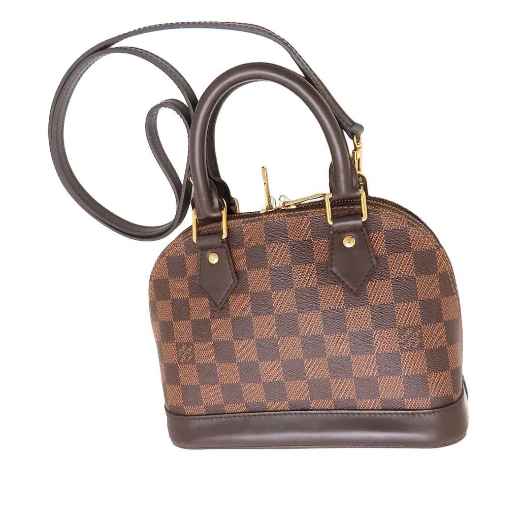 Louis Vuitton Damier Ebene Alma BB Brown Very good - Back View