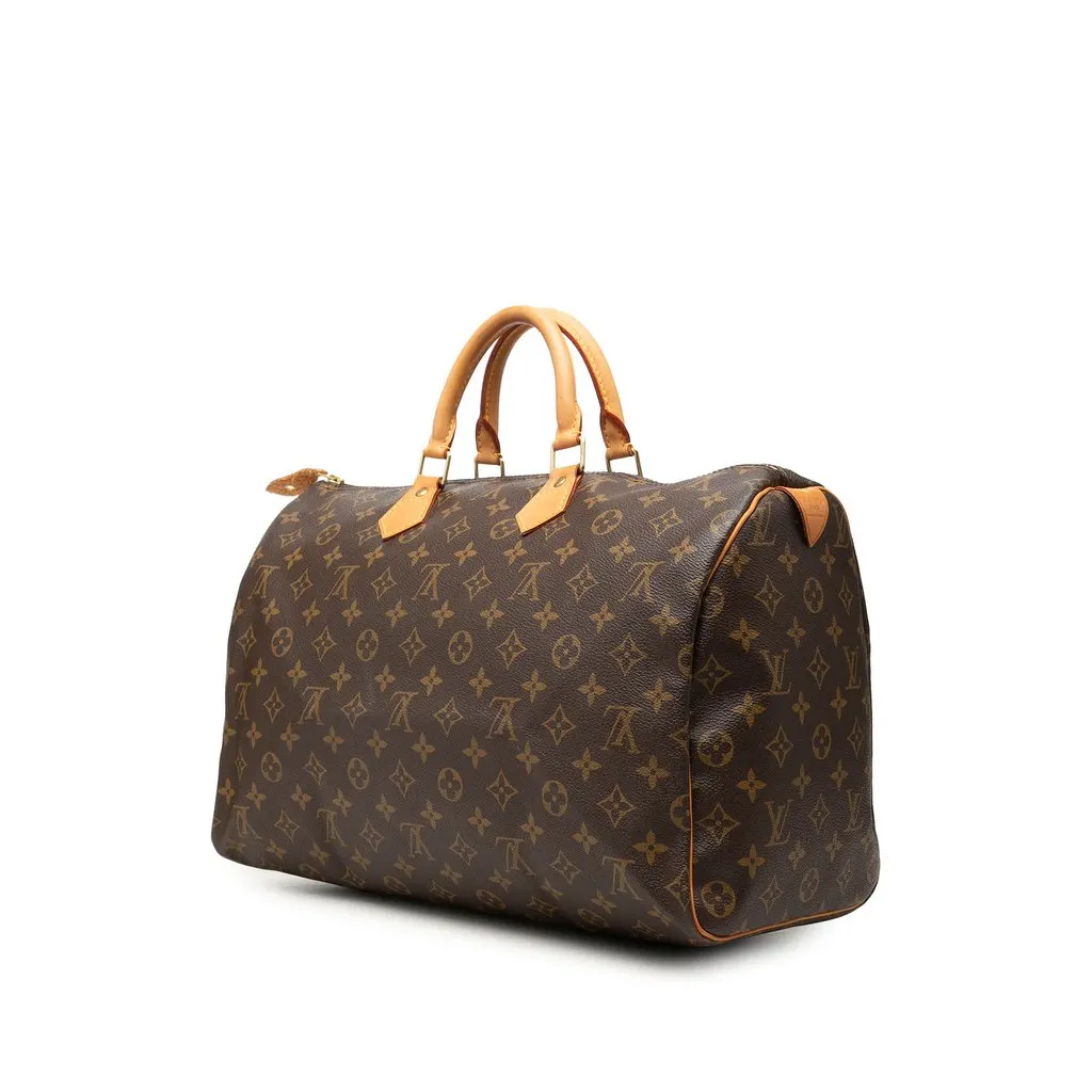 Louis Vuitton Monogram Speedy 40 Brown Canvas Good - Back View