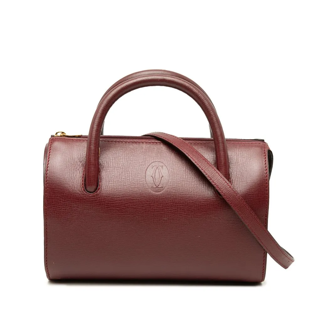 Cartier Leather Must de Cartier Satchel Red Leather Very good - Front View