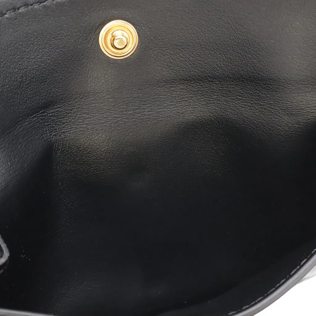 Burberry Grained Calfskin TB Jessie Card Case on Chain Black Leather Very good - Inside View