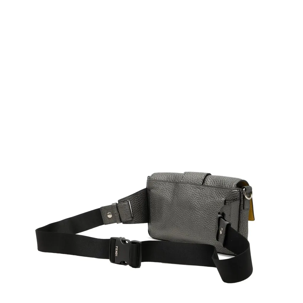 Fendi Leather Selleria Convertible Baguette Satchel MultiColor Leather Very good - Back View