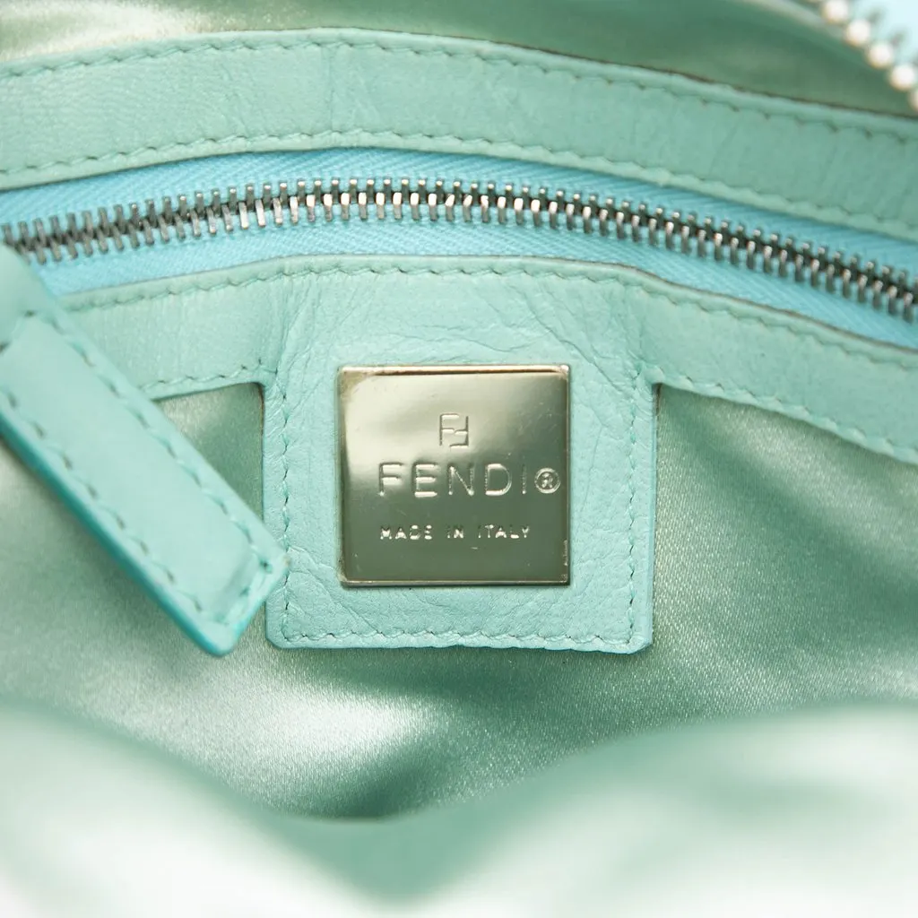 Fendi Zucca Nylon Messenger Bag Blue Very good - Box View
