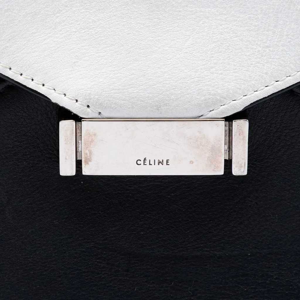 Celine Multicolor Leather and Pony Hair Diamond Shoulder Bag White Leather Very good - Box View