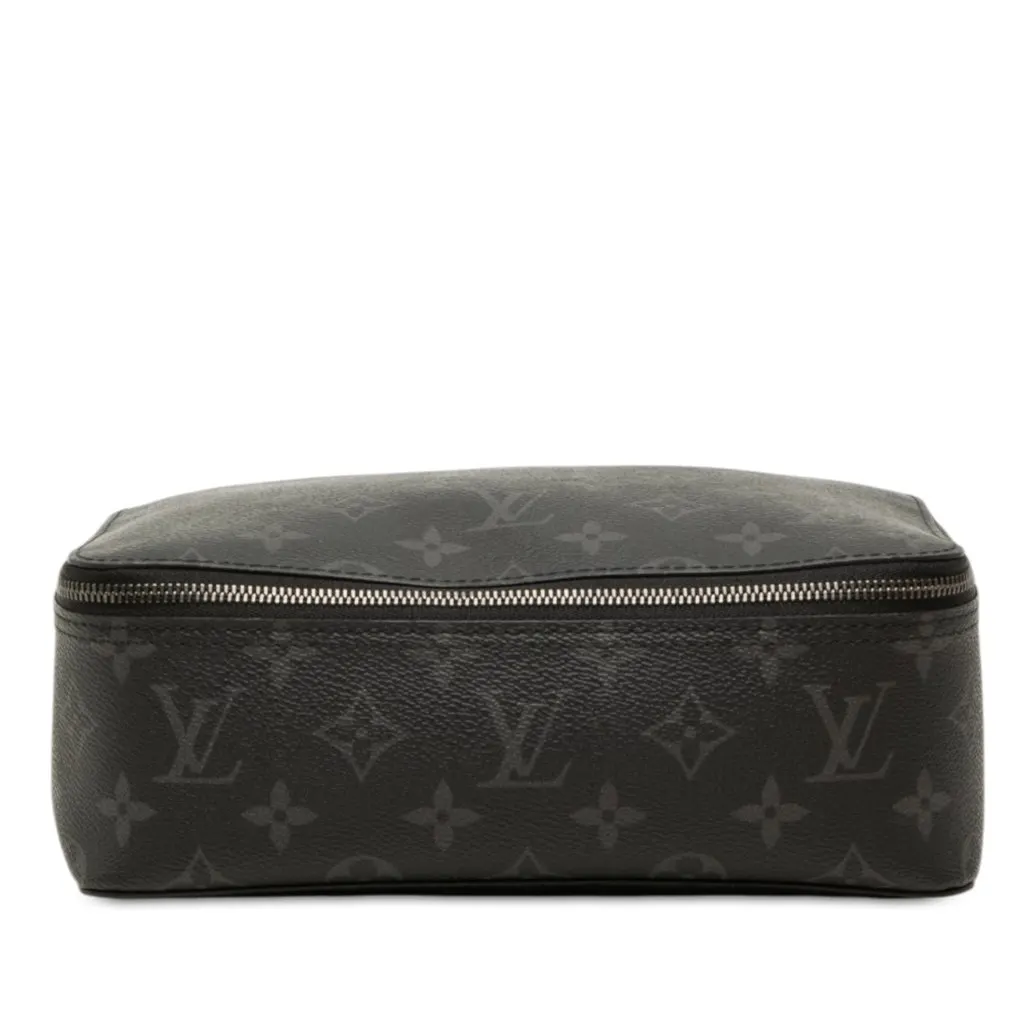 Louis Vuitton Monogram Eclipse Toilet Pouch GM Black Very good - Front View
