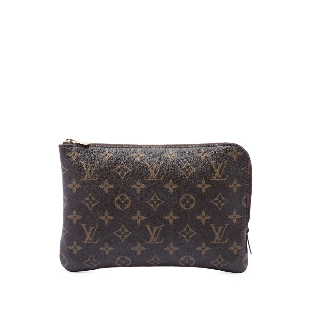 Louis Vuitton Monogram Etui Voyageur PM Brown Canvas Very good - Front View