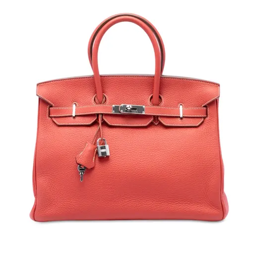 Hermès Limited Edition Bicolor Clemence Birkin Retourne 35