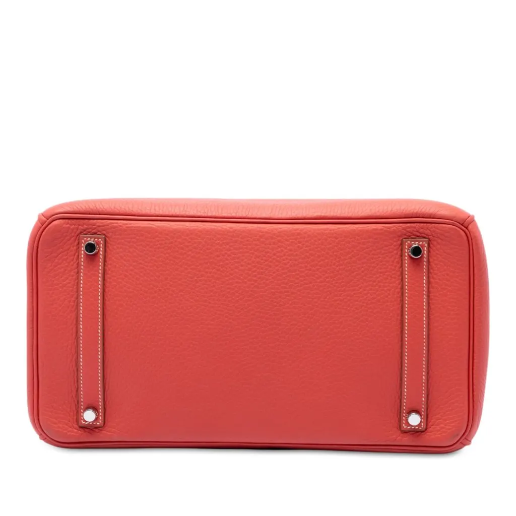 Hermès Limited Edition Bicolor Clemence Birkin Retourne 35 Orange Leather Good - Inside View